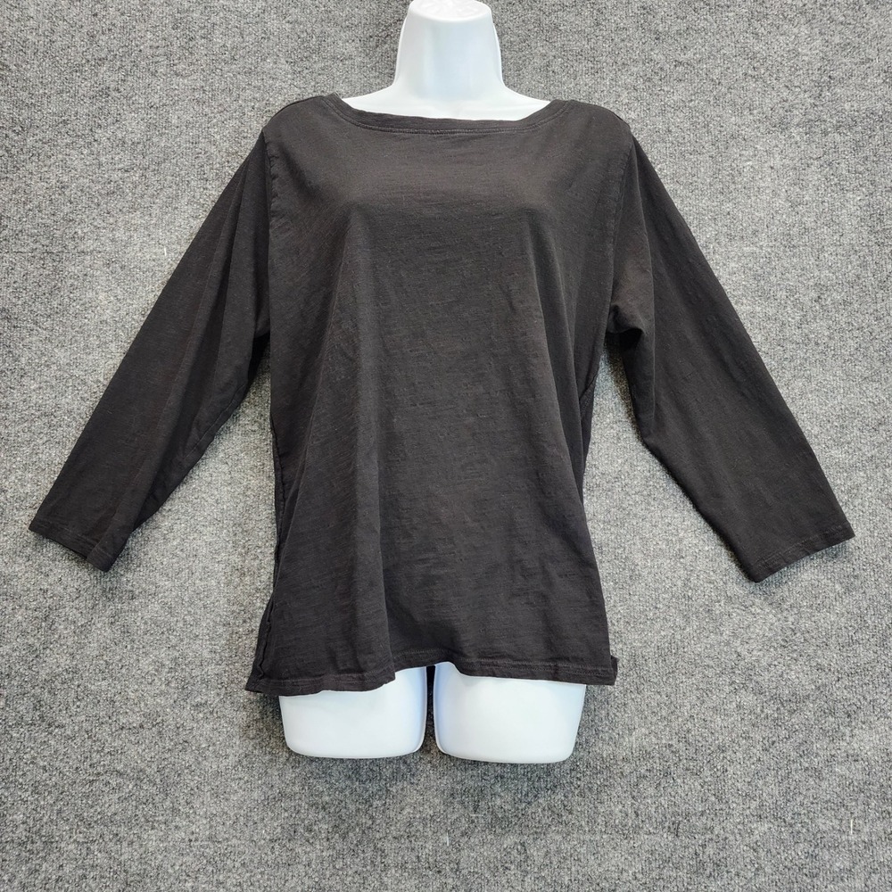 Pact Women Organic Cotton Slub Boat Neck Minimalist Capsule Basic Top XL
